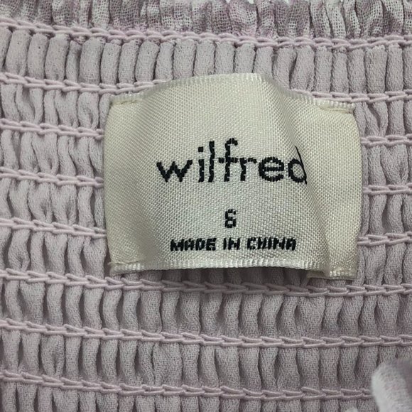 Wilfred Aritzia Broadway Lilac / White Birch printed bustier tiered maxi dress - Picture 4 of 16